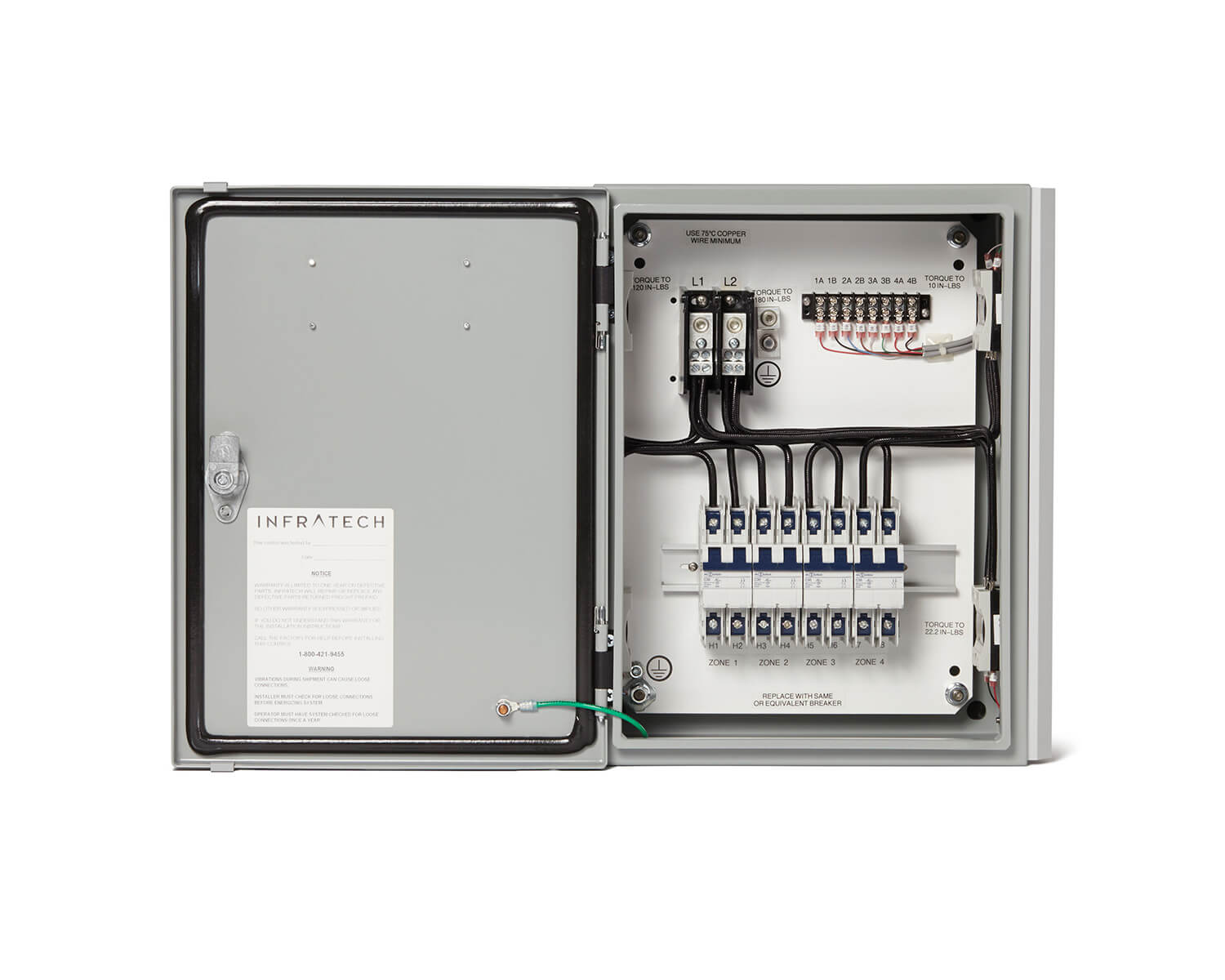 Solid State Controls – Solid State Relay Panel – open front Solid State Controls – Solid State Relay Panel – open front